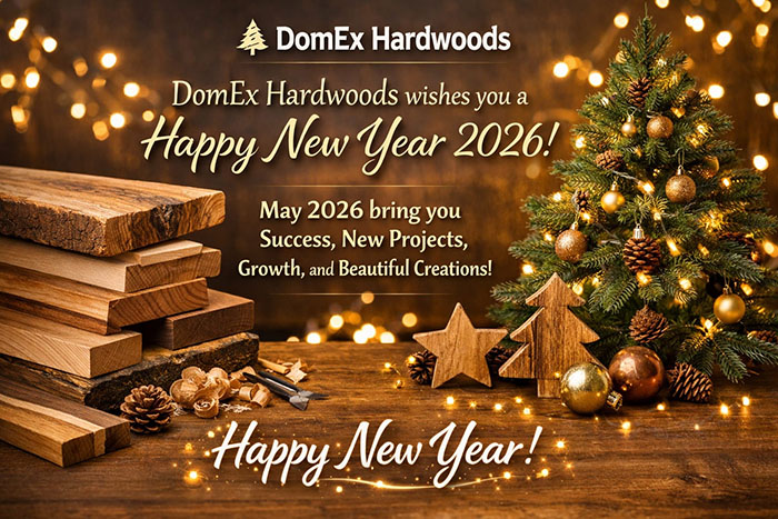 Happy New Year 2026 from DomEx Hardwoods