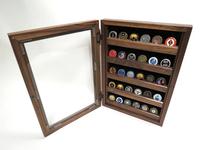 Coin Display w/ glass door (walnut)